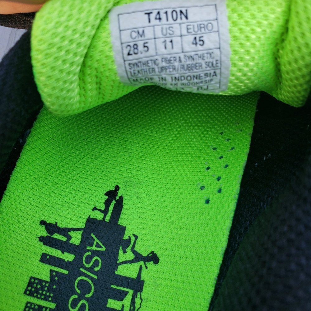 ASICS Mens Excel 33 Neon Green Running Shoes - Picture 8 of 8